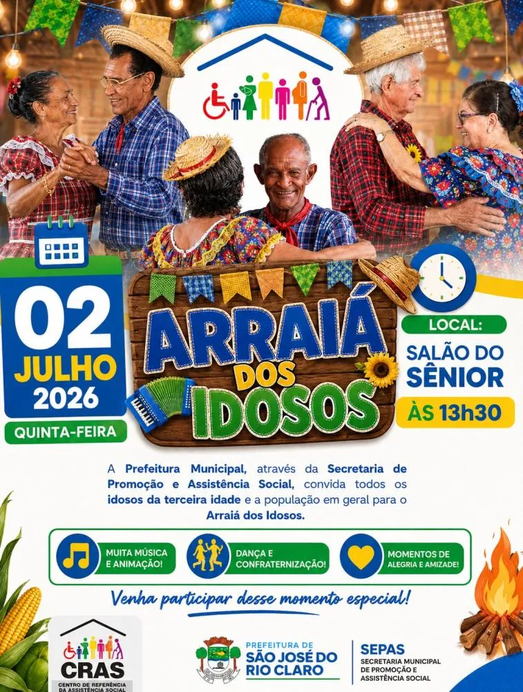 Prefeitura promove tradicional “Arraiá dos Idosos” nesta quinta-feira em São José