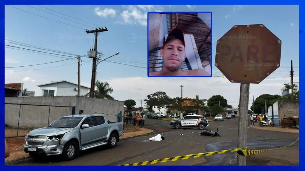 Motociclista morre em grave acidente envolvendo caminhonete em São José do Rio Claro (MT)