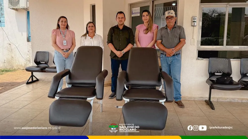 Saúde de São José do Rio Claro recebe 34 novas poltronas para ampliar conforto e acolhimento aos pacientes